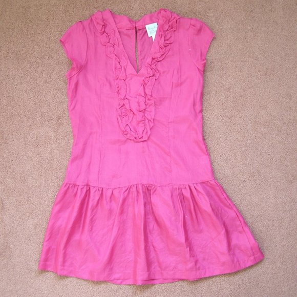 NEW Size M Kimchi Blue Fuchsia SILK Tunic dress - Picture 13 of 15